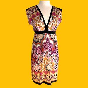 Vintage Nordstrom ECI New York Silk Paisley Dress Size 6